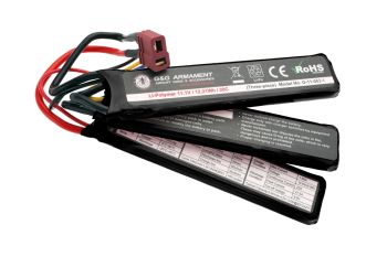 11.1v Li-Po 1100mAh Battery Tri-Panel - Deans